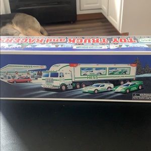 Hess toy truck and racers